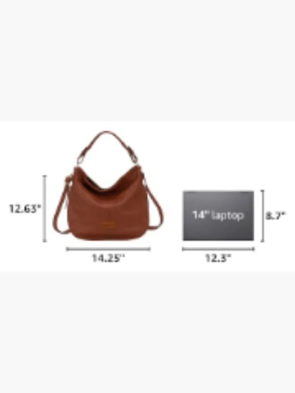 Hobo Bag for Women Vegan Leather Shoulder Crossbody Purse Large Expandable